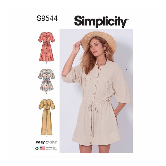 Simplicity Dresses and Jumpsuit Sewing Pattern S9544 (16-24) image number 1