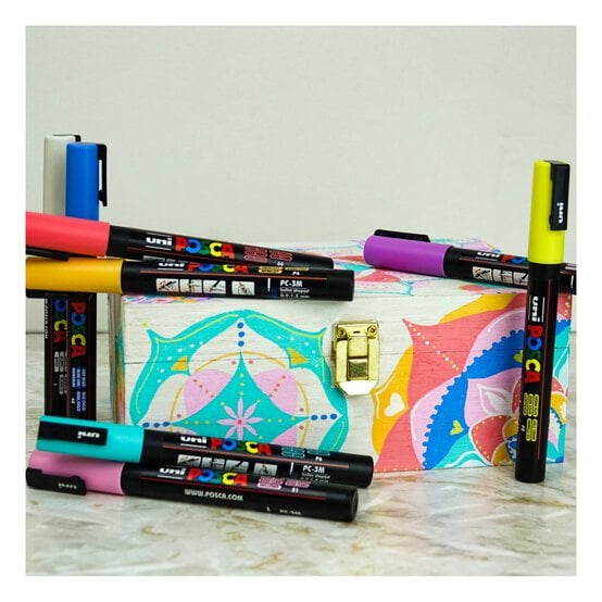 Uni-ball Posca Pastel PC-3M Marker Pens 8 Pack image number 3
