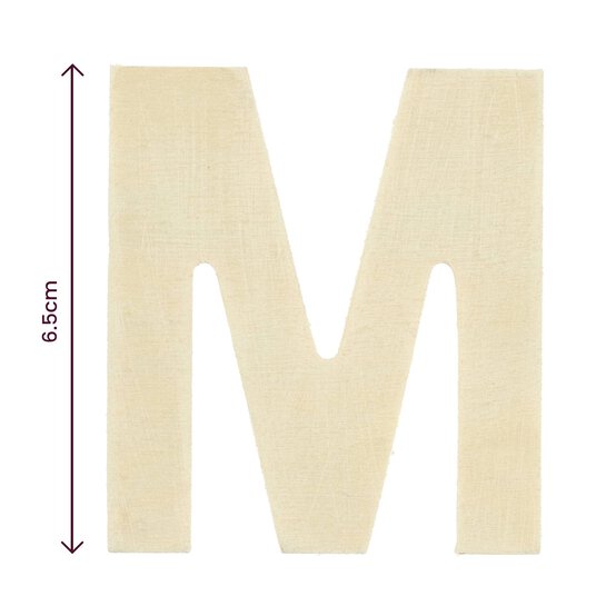 Small Wooden Letter M 6.5cm image number 4