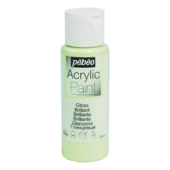 Pebeo Pistachio Gloss Acrylic Craft Paint 59ml image number 1
