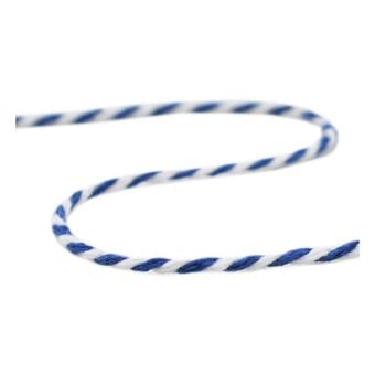 Royal Blue and White Knot Cord 2mm x 8m
