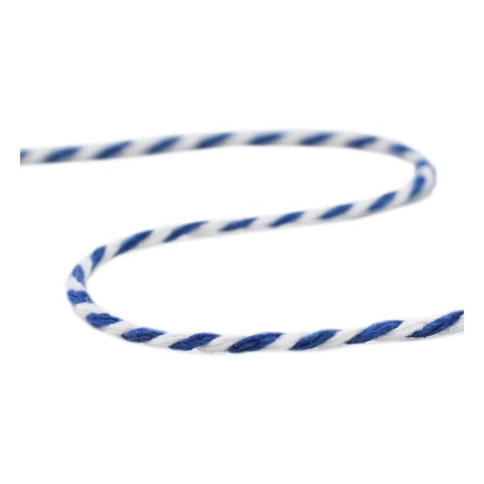 Royal Blue and White Knot Cord 2mm x 8m image number 1