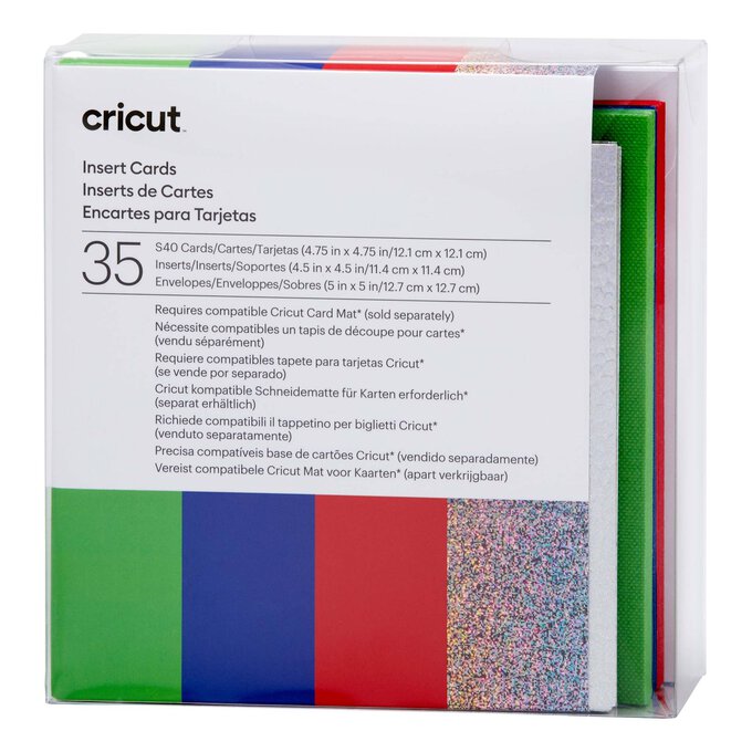 Cricut Rainbow Insert Cards 4.75 x 4.75 Inches 35 Pack image number 1