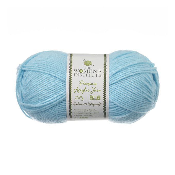 Women's Institute Soft Blue Premium Acrylic Yarn 100g image number 1