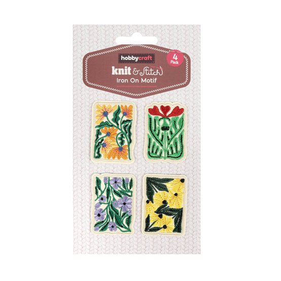 Flower Picture Iron-On Patches 4 Pack image number 4
