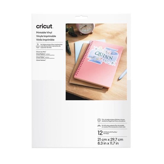 Cricut White Printable Vinyl A4 12 Pack image number 1