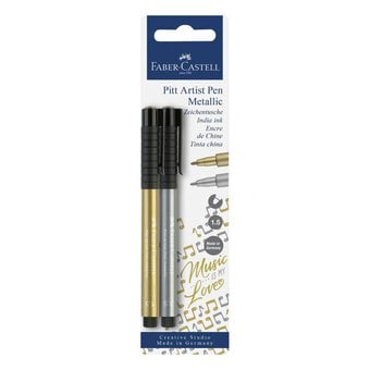 Faber-Castell Metallic Pitt Artist Pens 2 Pack