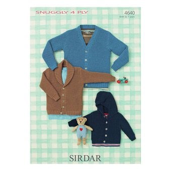 Sirdar Snuggly 4 Ply Cardigans Digital Pattern 4640