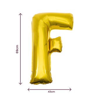 Extra Large Gold Foil Letter F Balloon