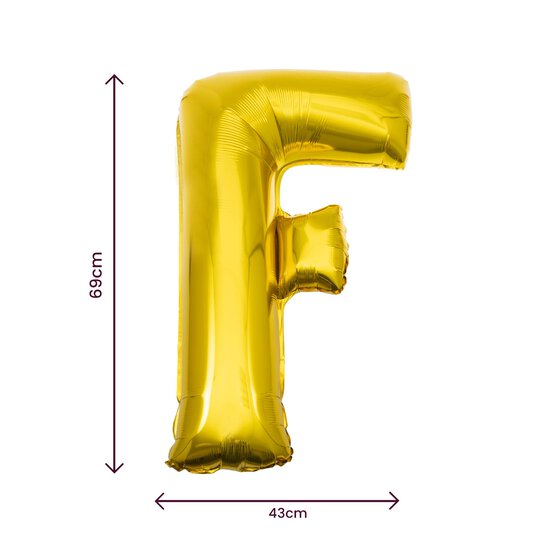 Extra Large Gold Foil Letter F Balloon image number 2