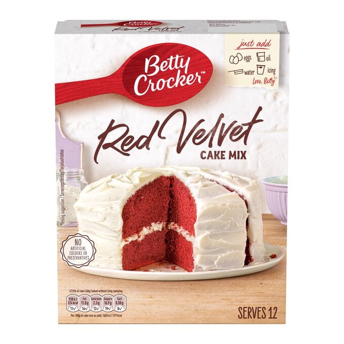 Betty Crocker Red Velvet Chocolate Cake Mix 425g image number 1