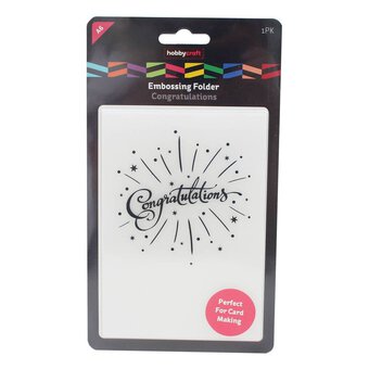 Congratulations Embossing Folder A6 image number 2