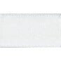 White Double-Faced Satin Ribbon Spool 10mm x 20m image number 3