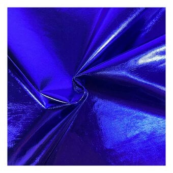 Royal Blue Slinky Foil Fabric by the Metre