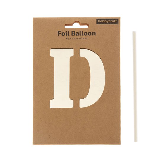 Extra Large Silver Foil Letter D Balloon image number 3