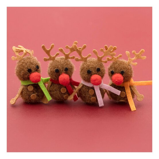 Reindeer Embellishments 4 Pack  image number 1