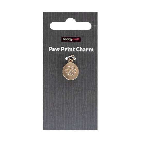Gold Paw Print Charm image number 1