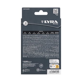 Lyra Graduate Manga Black Fineliner Pens 8 Pack 