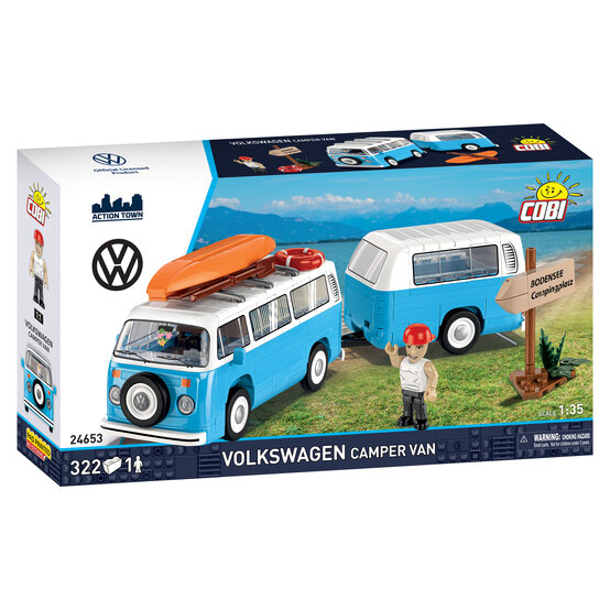 COBI Blue Volkswagen T2 Camper Van Set 1:35 image number 1