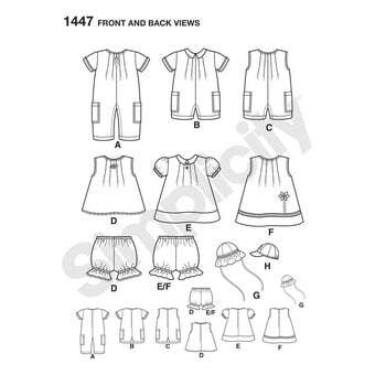 Simplicity Babies' Separates Sewing Pattern 1447 image number 2