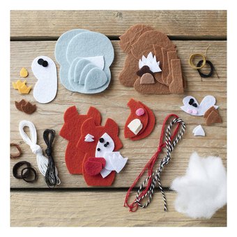 Make Your Own Woodland Creature Felt Decorations 3 Pack