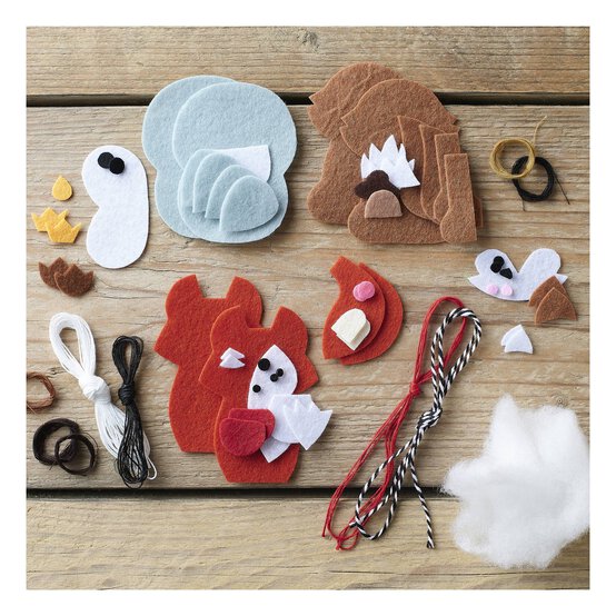 Make Your Own Woodland Creature Felt Decorations 3 Pack image number 2