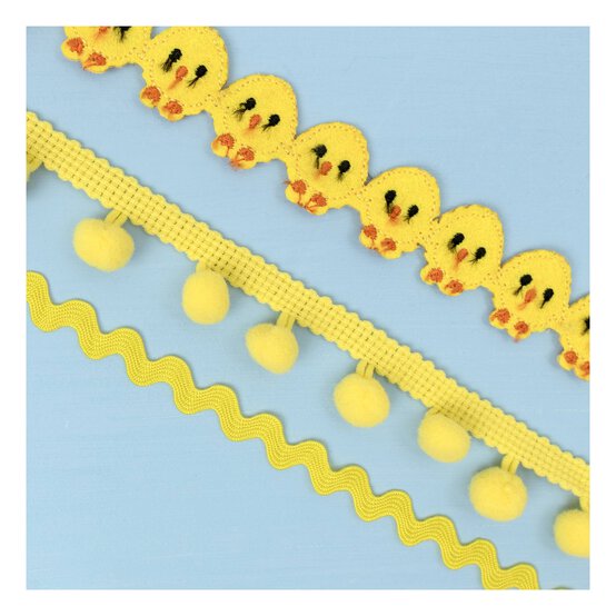 Yellow Chick Easter Trims 3 Pack image number 1