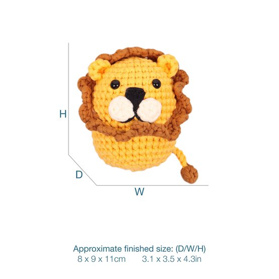 Trimits Beginner&rsquo;s Amigurumi Crochet Lion Kit image number 6