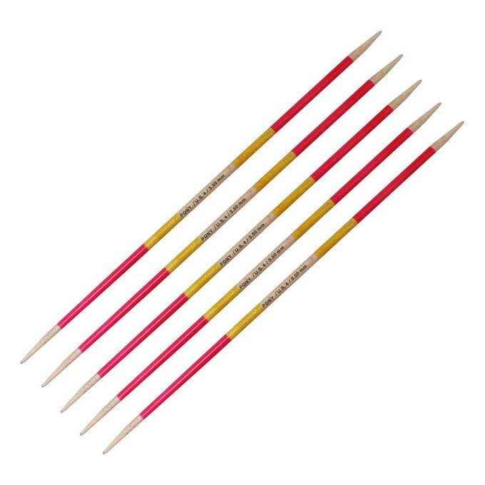 Pony Flair Double Ended Knitting Needles 20cm 3.5mm 5 Pack image number 1