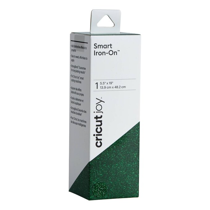 Cricut Joy Kelly Green Glitter Smart Iron-On 5.5 x 19 Inches image number 1
