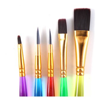 Colour Block Natural Hair Paint Brush Set - 12 pack