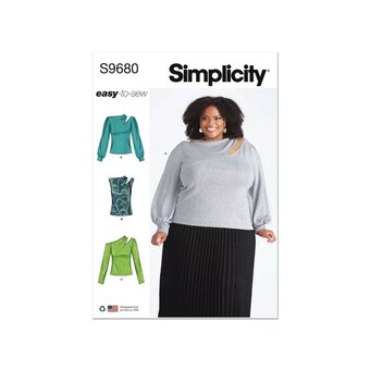 Simplicity Women's Tops  Sewing Pattern S9680 (W3 30W-38W)