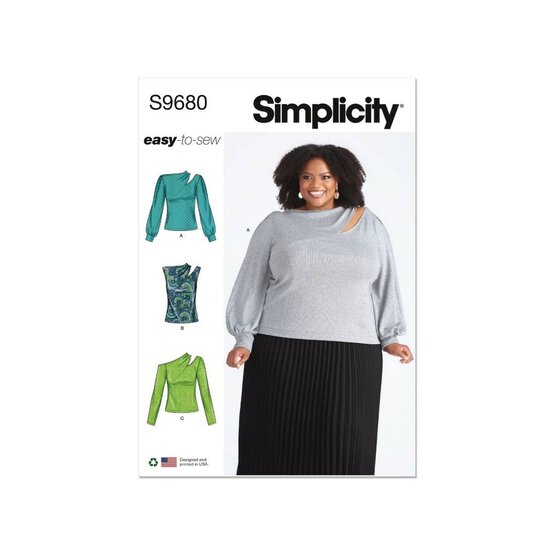 Simplicity Women's Tops  Sewing Pattern S9680 (W3 30W-38W) image number 1