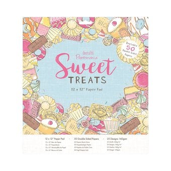 Papermania Sweet Treats Paper Pad 12 x 12 Inches 50 Sheets