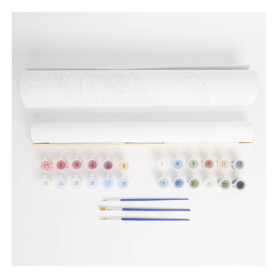 NHM Flamingo Paint by Numbers Wall Hanging Kit image number 4