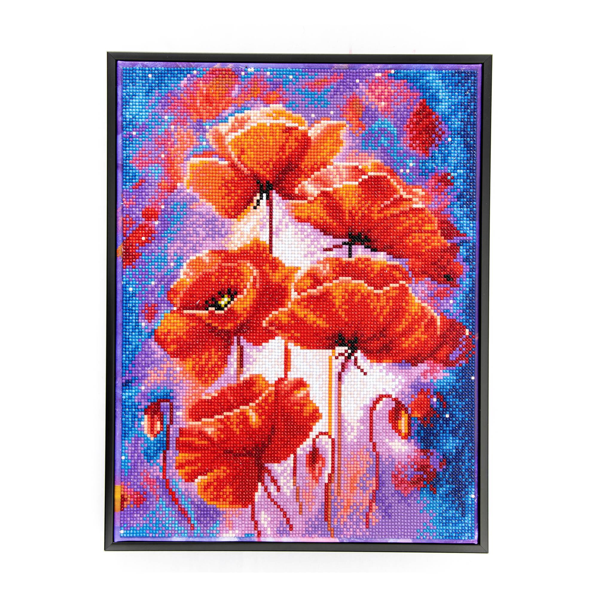 Diamond Dotz Poppies on Blue Kit 32cm x 42cm Hobbycraft