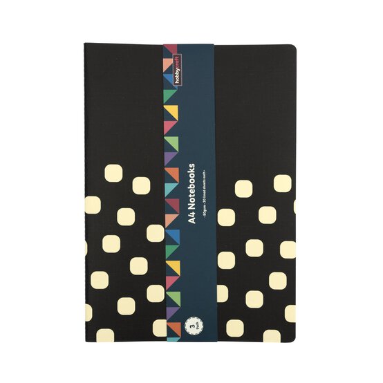 Monochrome Notebook Set A4 3 Pack image number 6