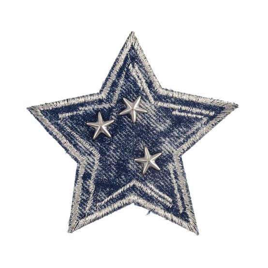 Trimits Denim Star Iron-On Motif image number 2