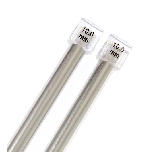 Knitcraft Silver Knitting Needles 10mm