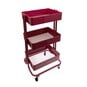 Dusty Pink Three Tier Storage Trolley image number 1