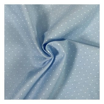 Blue and White Lacquer Spot Polycotton Fabric by the Metre