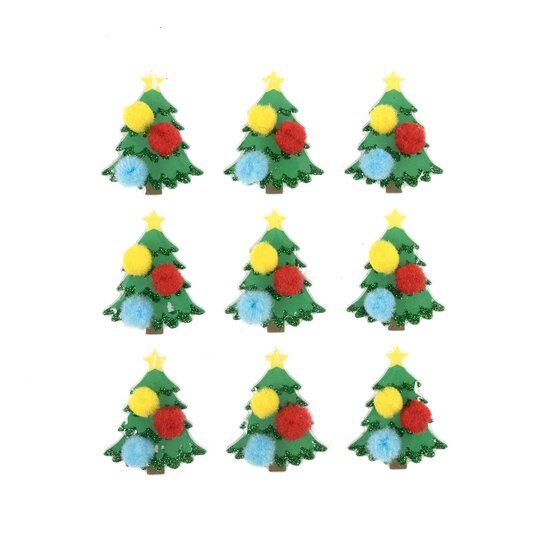 Christmas Tree 3D Stickers 9 Pack image number 1
