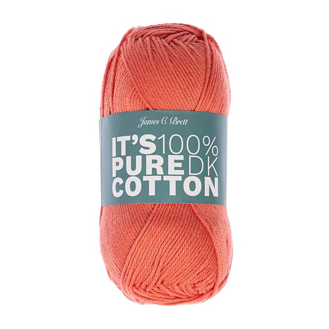 James C Brett Orange It’s Pure Cotton Yarn 100g | Hobbycraft