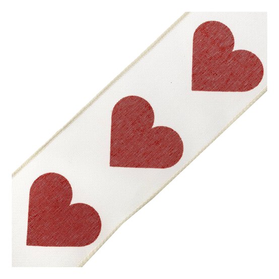 Red Heart Wire Edge Printed Ribbon 63mm x 3m image number 3