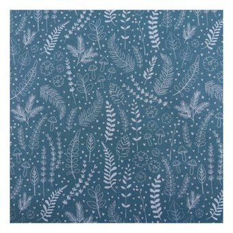 Langdale Valley Blue Baysbrown Wood Cotton Fabric by the Metre