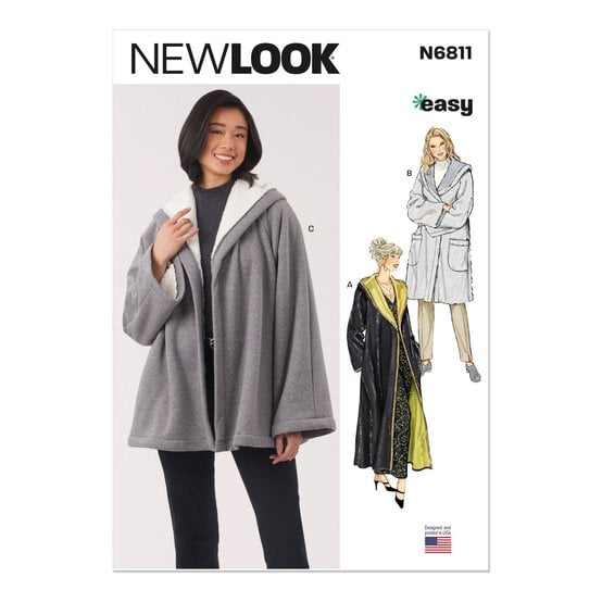 New Look Women&rsquo;s Coat Sewing Pattern N6811 (XS-XL) image number 1