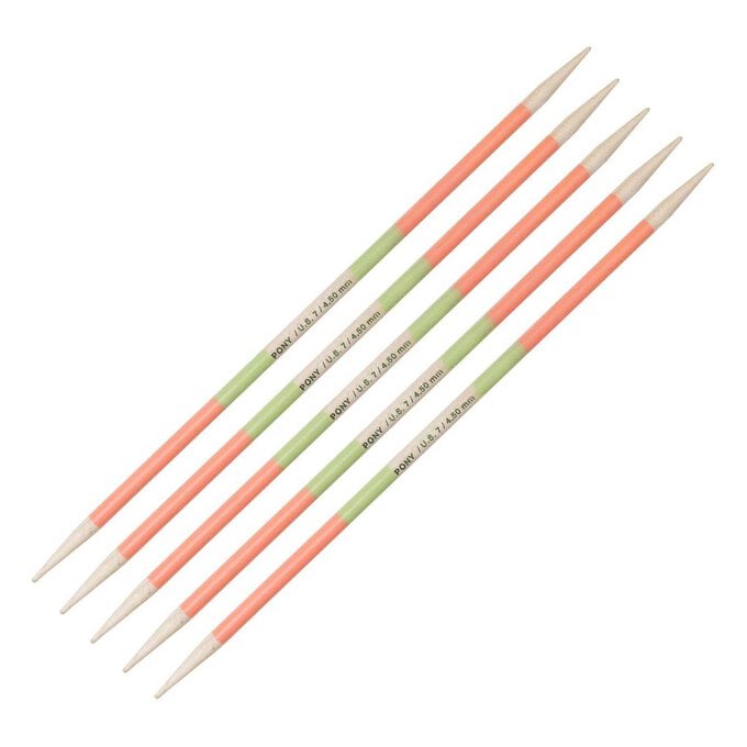 Pony Flair Double Ended Knitting Needles 20cm 4.5mm 5 Pack image number 1