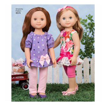 Simplicity Doll Clothes Sewing Pattern 8574