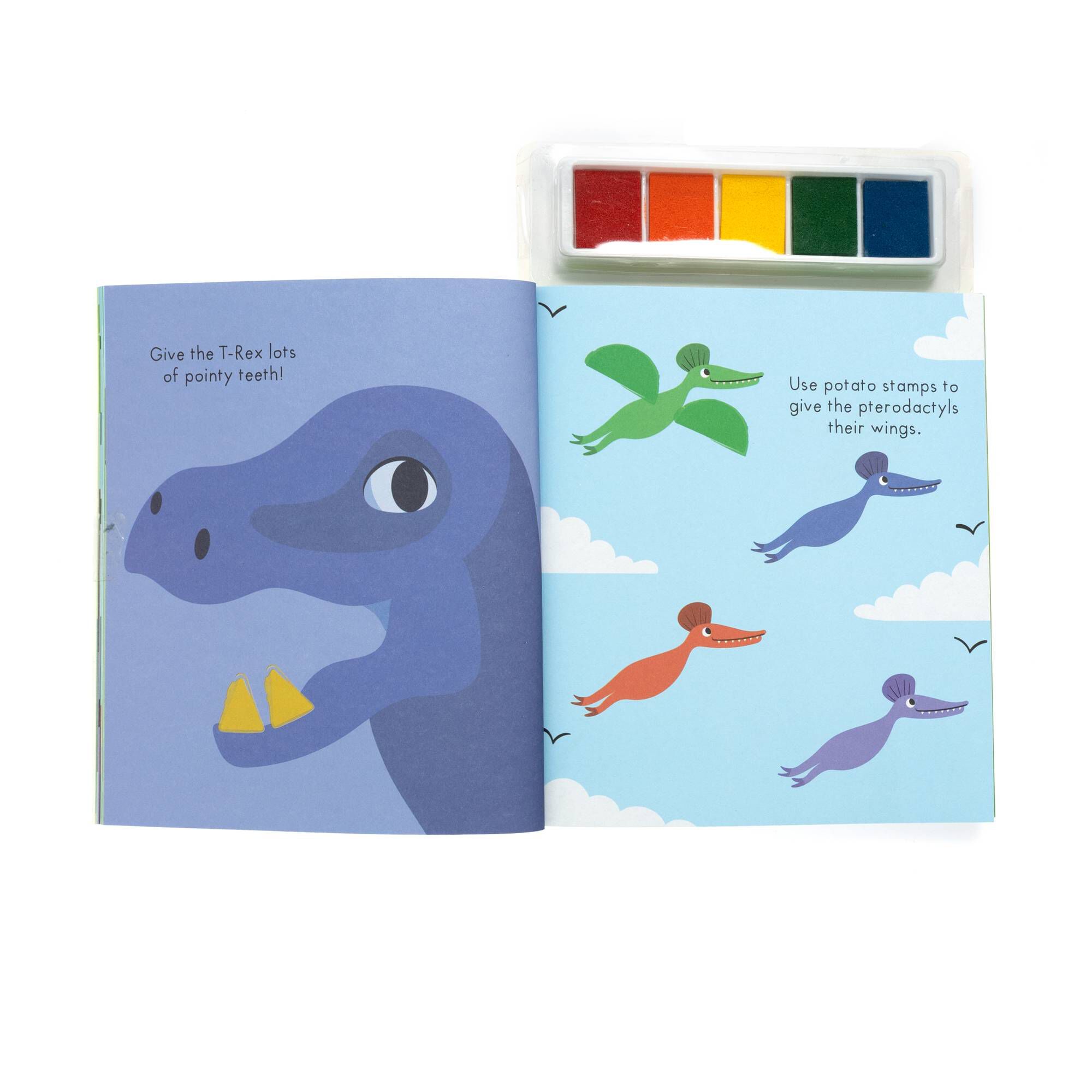 Dinosaur Finger Print Art Activity Book Hobbycraft