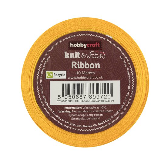 Daffodil Satin Ribbon 38mm x 10m image number 2